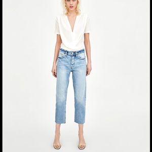 Zara White Crossover top